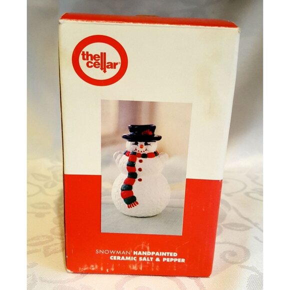 The Cellar Macy's Christmas Snowman Salt & Pepper Shakers Handpainted Style PL11 - Picture 6 of 9